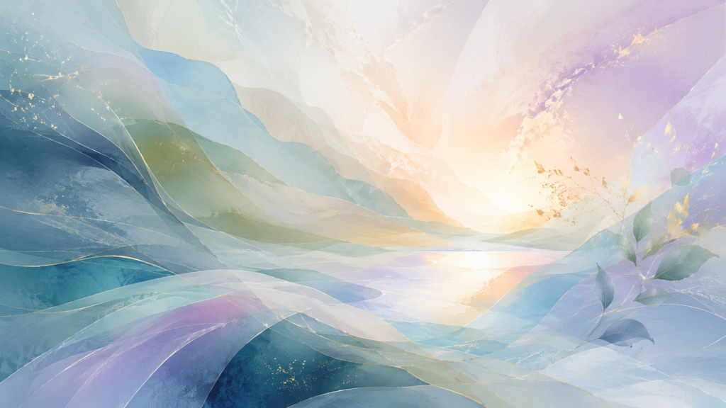Abstract landscape representing how cognitive processes shape everyday life